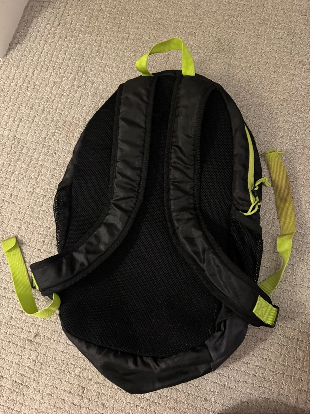 Eddie Bauer Black Backpack with Lime Accents